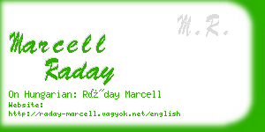 marcell raday business card